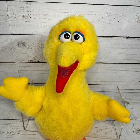 Vintage 1986 Playskool Sesame Street Big Bird 13" Plush Toy Made in Korea Muppet - Picture 5 of 12